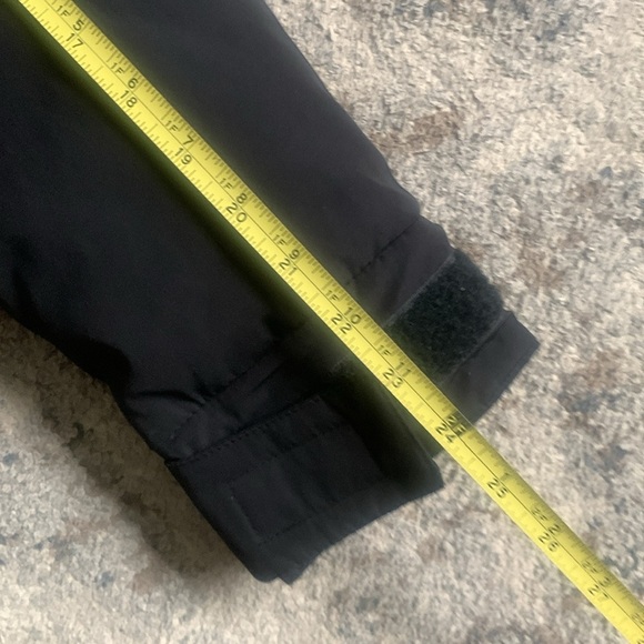 forever 21 mens medium coat jacket black puffer ski flags hooded Logo Full Zip S - Picture 12 of 12